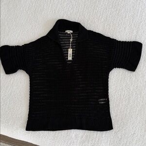 Max Studio Black V-Neck Knit Sweater